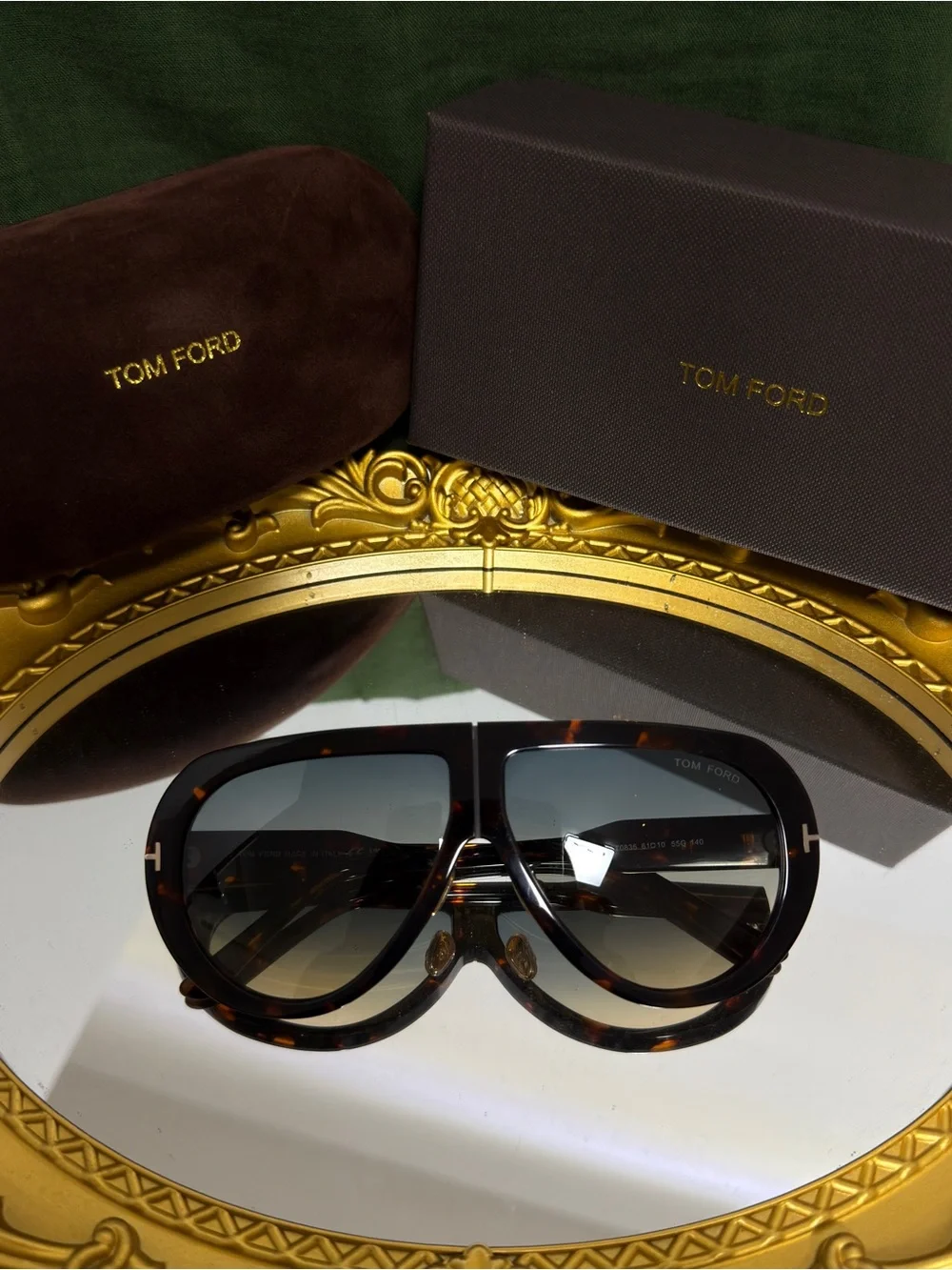Tom Ford Men’s Tortoiseshell Aviator Sunglasses - Brown Gradient